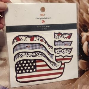 Vineyard Vines Patriotic Whale Stickers